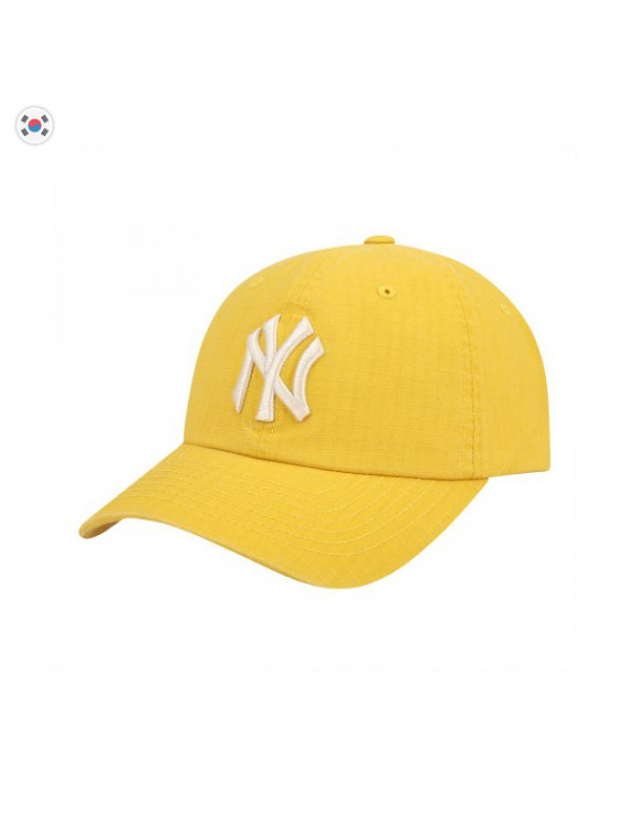 [預購] 韓國直送 MLB RIPSTOP UNSTRUCTURED BALL CAP NY (MUSTARD) 棒球帽